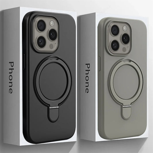 For Magsafe Liquid Silicone Stand Phone Cases for Iphone 16 15 12 13 14 Pro Max 11 plus Cover for Iphone 15 Pro Max Accessories