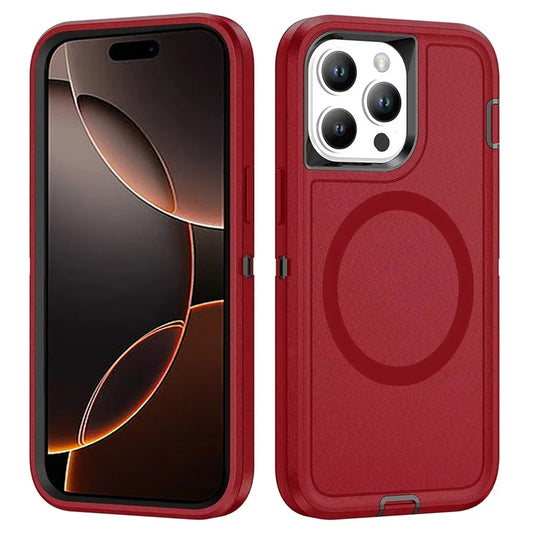 For Magsafe Armor Shockproof Defender Phone Cases for Iphone 16 15 14 13 Pro Max plus Case Heavy Duty Full Body Protector Cover